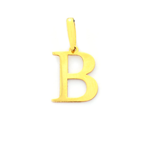Złota zawieszka litera "B"