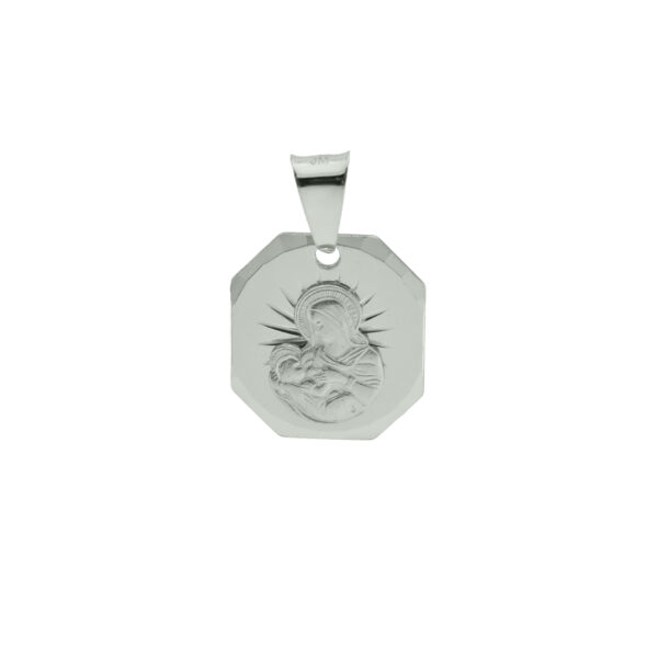 srebrny medalik z wizerunkiem Matka Boska Częstochowska