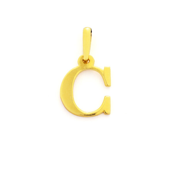 Złota zawieszka litera "C"