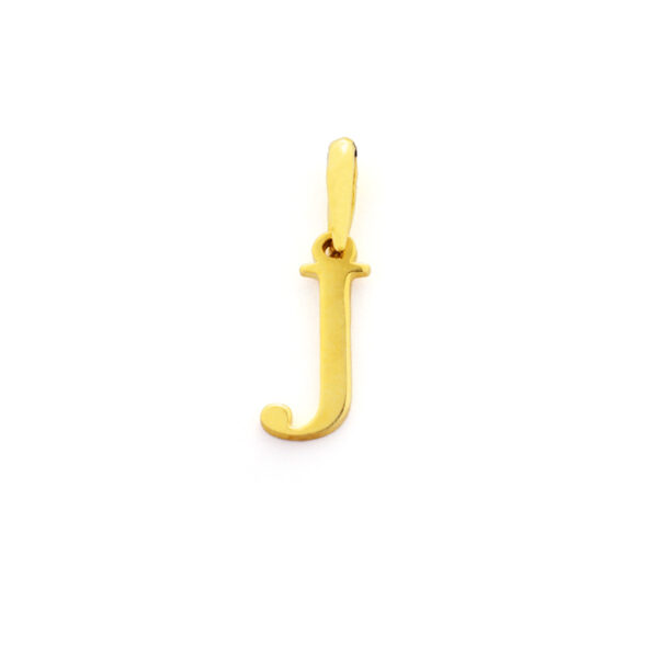 Złota zawieszka litera "J"