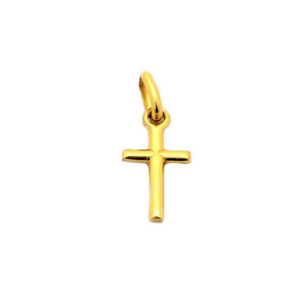Złota zawieszka krzyż mały 585 złoto