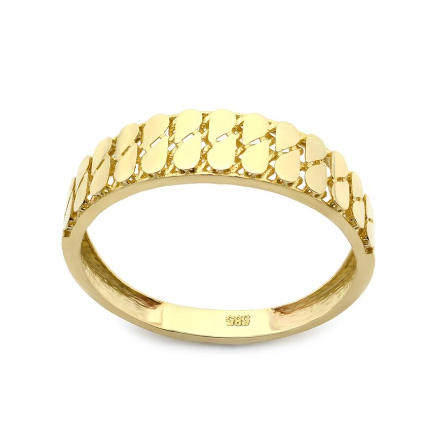 Złoty pierścionek klasyczny obrączkowy, pierścionki obrączkowe złote, pierscionek zloty damski,